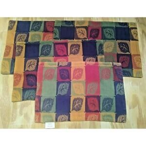 Fallani and Cohn Cotton Placemats Fall Leaves RN 14826 4 Pc. Set - FAST SHIP!